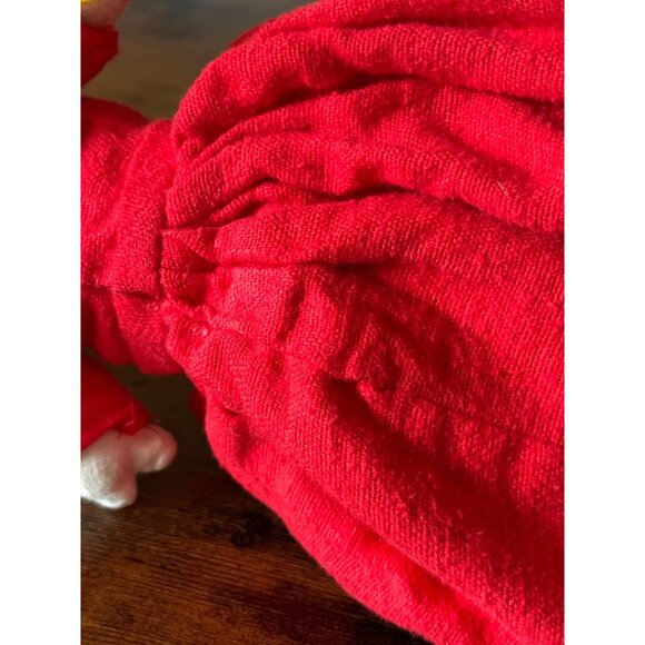 Vintage 3 in 1 Rag Doll Granny  Red-Riding Hood & Wolf Quilted Fabric Lace Doll - Picture 14 of 16